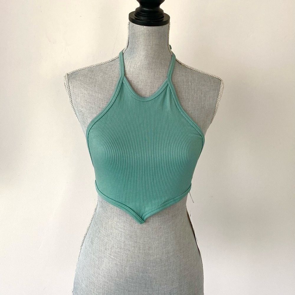 Urban Outfitters Out from Under Teal Halter Top XS-S Beachy Vacation Festival - Picture 2 of 10